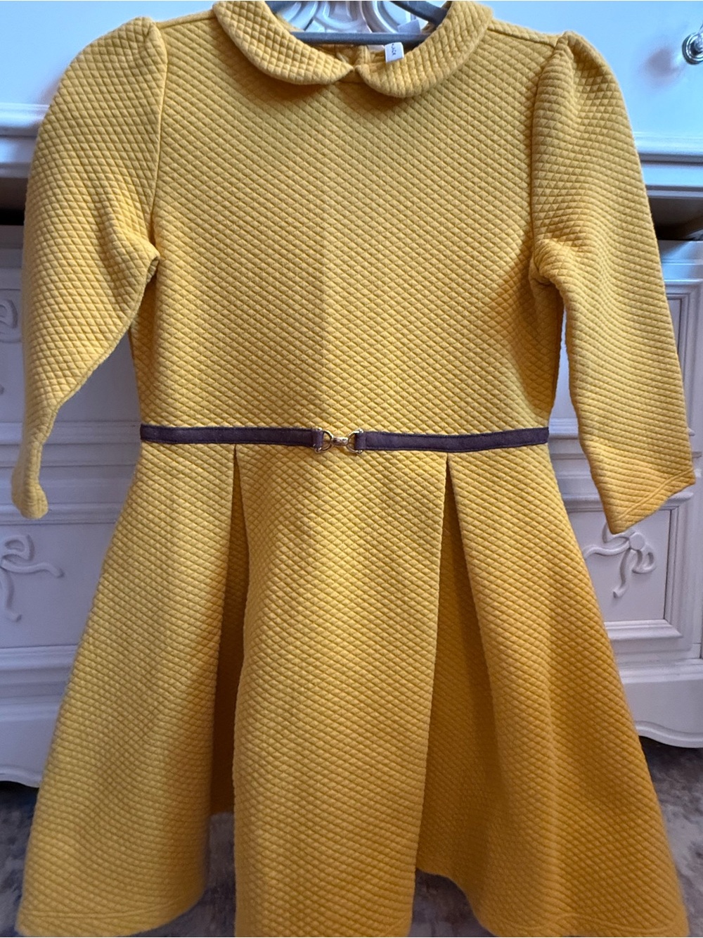 Janie and Jack Soft Textured Yellow Dress size 10